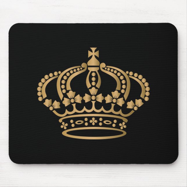 Mousepad Coroa Preta de Ouro Luxuoso (Frente)