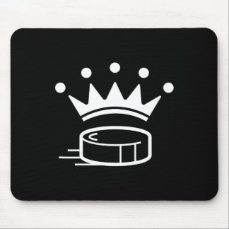 Mousepad Coroa Real Disco de Hockey Engraçado Para Jogador