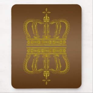 Mousepad Coroa real dourada + seu backgr. & ideias
