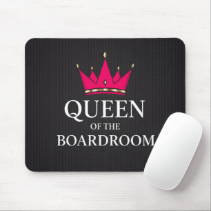 Mousepad Coroa Rosa e Dourada Rainha Corporativa da Mesa