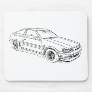 Mousepad Corolla Trueno Levin AE86 do brinquedo
