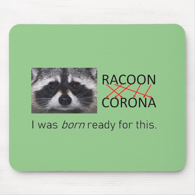 Mousepad Corona Anagram Raccoon no Rato (Frente)