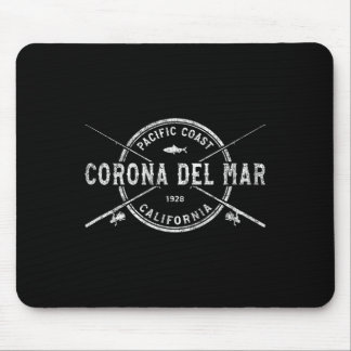 Mousepad Corona Del Mar Ca Varas de Pesca Cruzadas Vintage