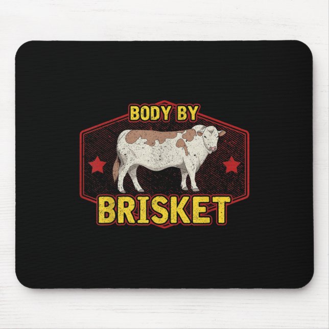 Mousepad Corpo Engraçado Pelo Brisket Meat Griling Beef Bar (Frente)