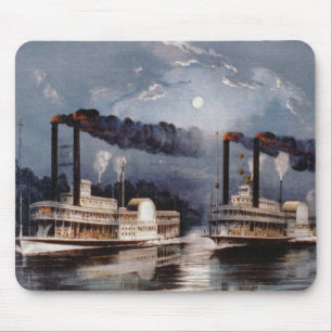 Mousepad Corrida a vapor no rio Mississippi