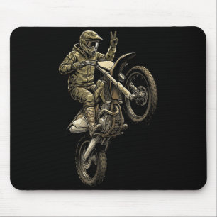 Mousepad Corrida de motocross de bicicleta de terra camufla