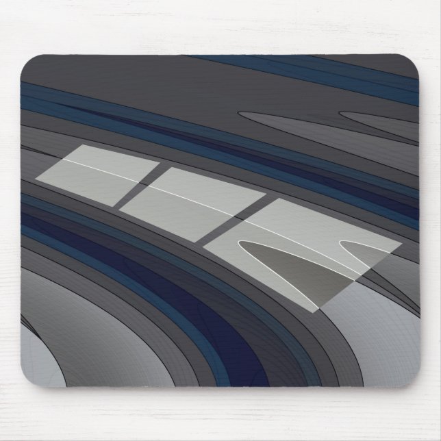 Mousepad Corrida na pista de cinza azul (Frente)