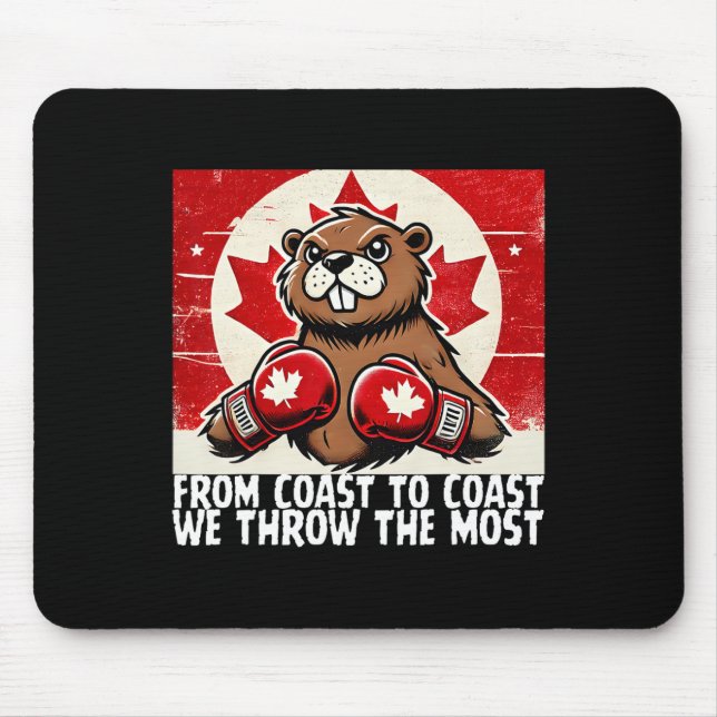 Mousepad Corta o Canadá Contra Tarifas Canadianas Beaver B (Frente)