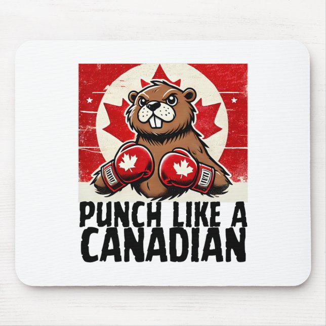 Mousepad Corta o Canadá Contra Tarifas Canadianas Beaver B (Frente)