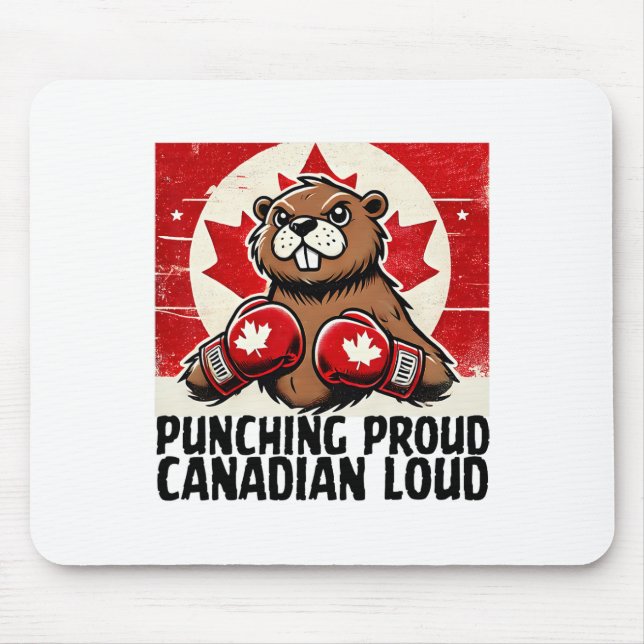 Mousepad Corta o Canadá Contra Tarifas Canadianas Beaver B (Frente)
