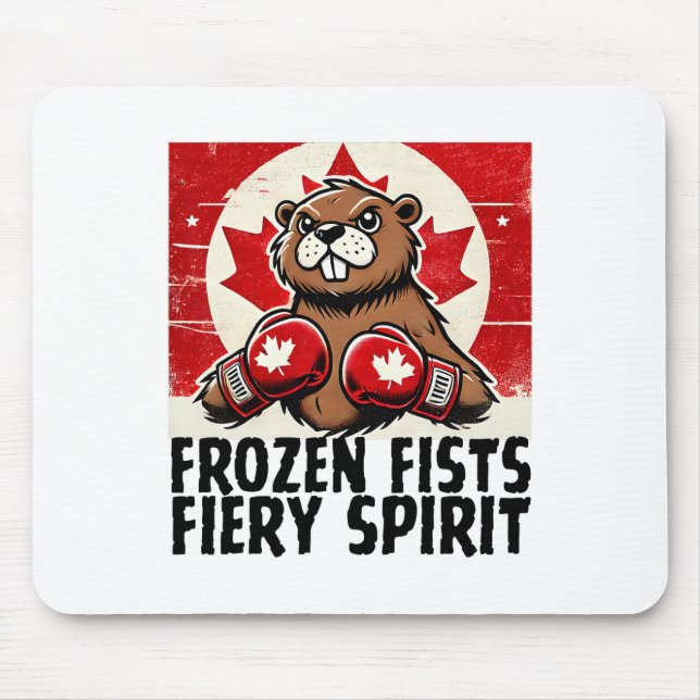 Mousepad Corta o Canadá Contra Tarifas Canadianas Beaver B (Frente)