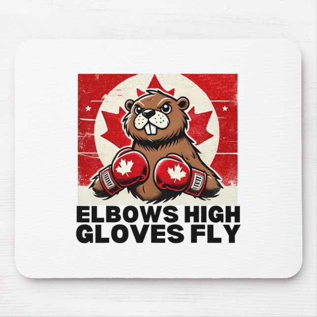 Mousepad Corta o Canadá Contra Tarifas Canadianas Beaver B (Frente)