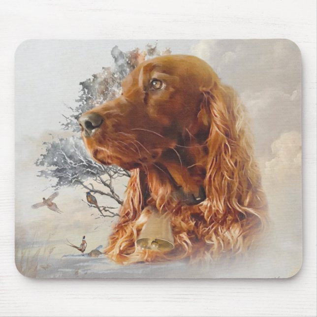 Mousepad Cortador irlandês com faisão (Frente)