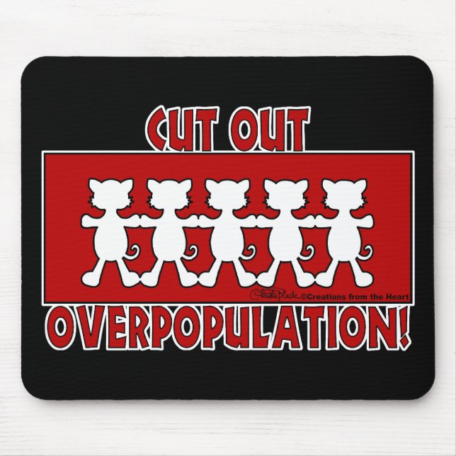 Mousepad Corte A Sobrepopulação! Gatos (Frente)