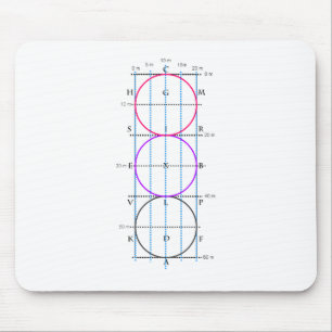 Mousepad corte do adestramento de 20x60m ** círculos **