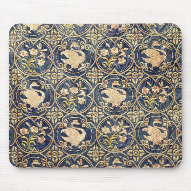 Mousepad Cortina decorada com cisnes e flor de lis (Frente)