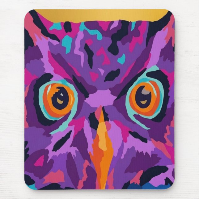 Mousepad Coruja abstrata  (Frente)