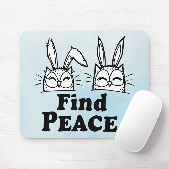 Mousepad Coruja Bonita Par (Com mouse)