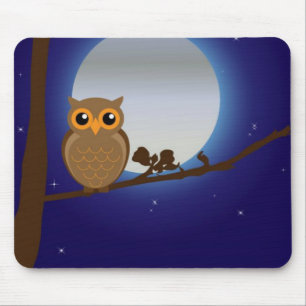 Mousepad Coruja Bonita Pelo Luar