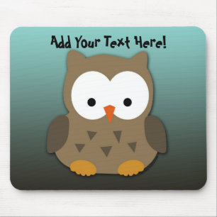 Mousepad Coruja bonito do bebê personalizada
