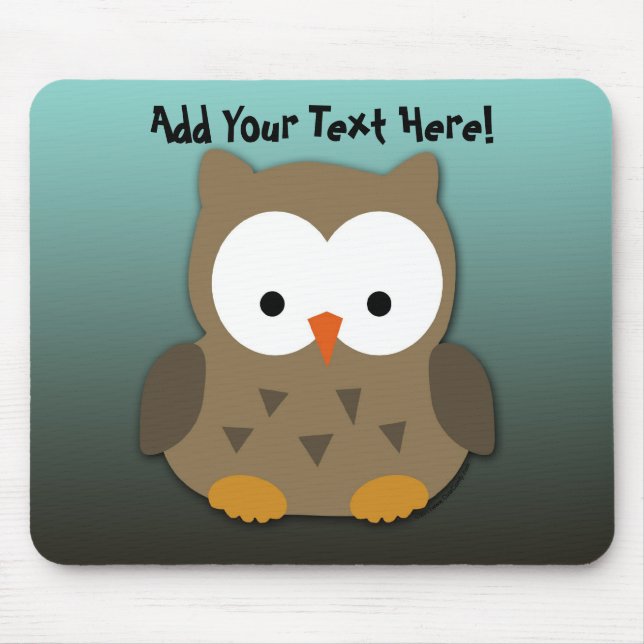 Mousepad Coruja bonito do bebê personalizada (Frente)