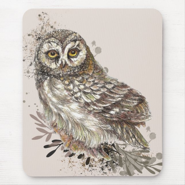 Mousepad Coruja-branca, Notepad-Natureza de Aves Aquáticas (Frente)