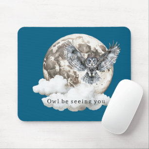 Mousepad Coruja da Lua Azul Vai Ver Você