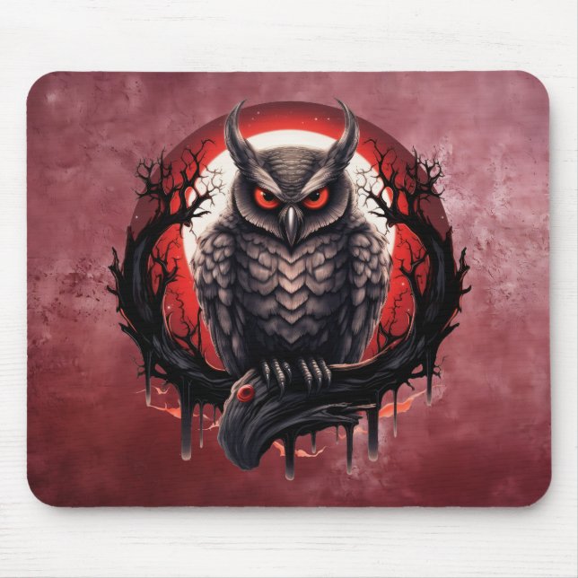 Mousepad Coruja-de-Coroa-Amarelo (Frente)