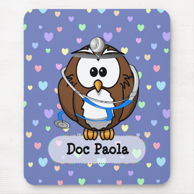 Mousepad coruja de doc de paginação (Frente)