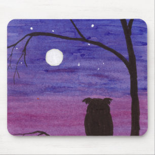 Mousepad Coruja e Lua Cheia