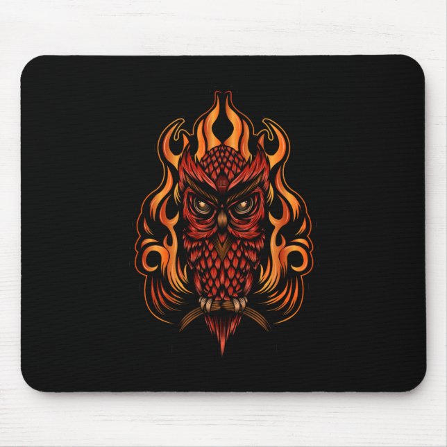Mousepad Coruja-Fogo (Frente)