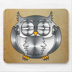 Mousepad coruja mecânica