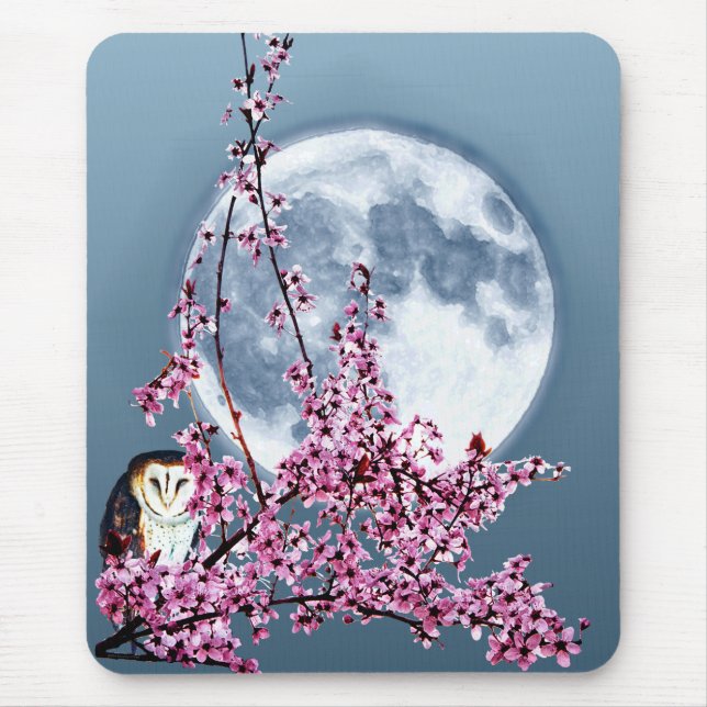 Mousepad Coruja na Árvore de Ameixa (Frente)
