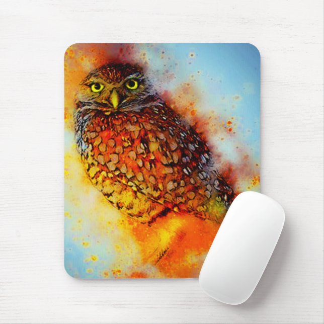 Mousepad Coruja salpicada (Com mouse)