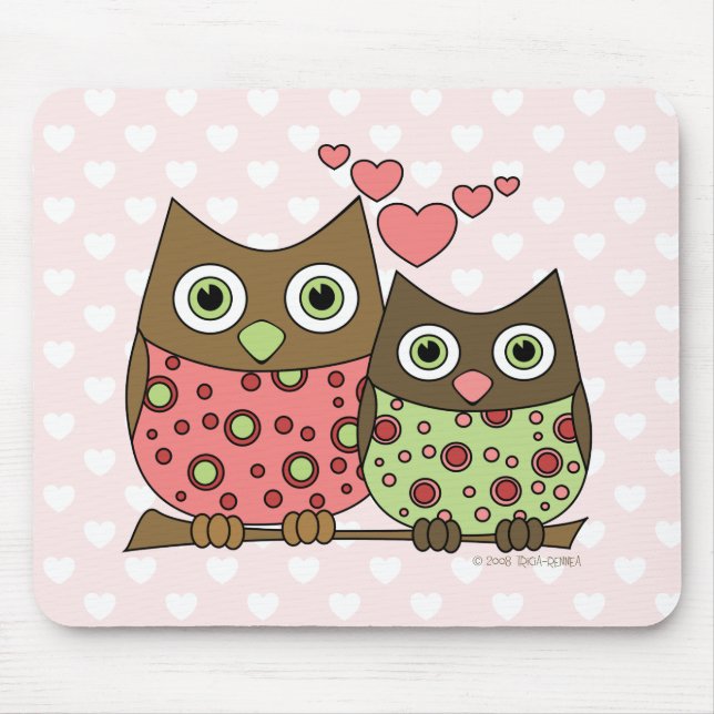 Mousepad Corujas de Amor (Frente)