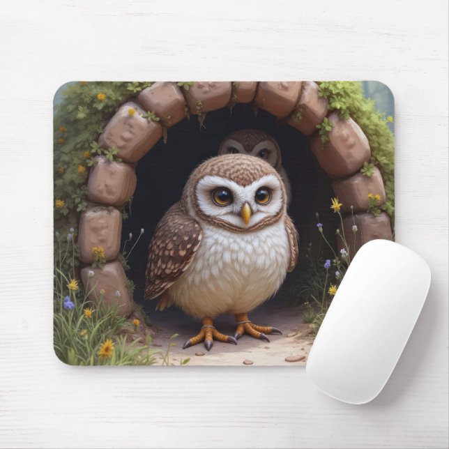 Mousepad Corujas enterradas em uma caverna (Com mouse)