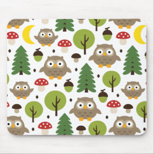 Mousepad Corujas Na Floresta