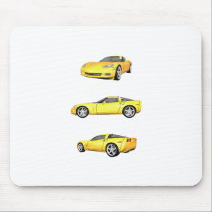 Mousepad Corvete Amarelo: