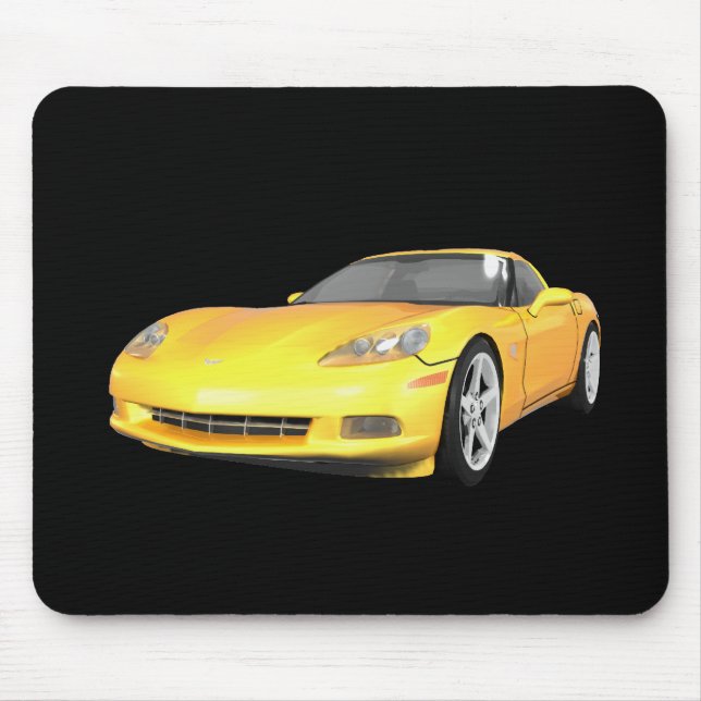 Mousepad Corvette 2008: Carro Esportivo: Finalidade Amarela (Frente)