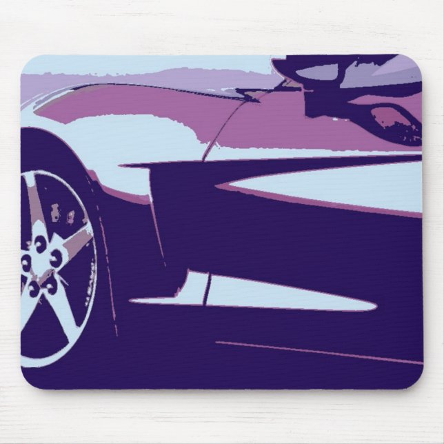 Mousepad Corvette Pop Art Roxo (Frente)