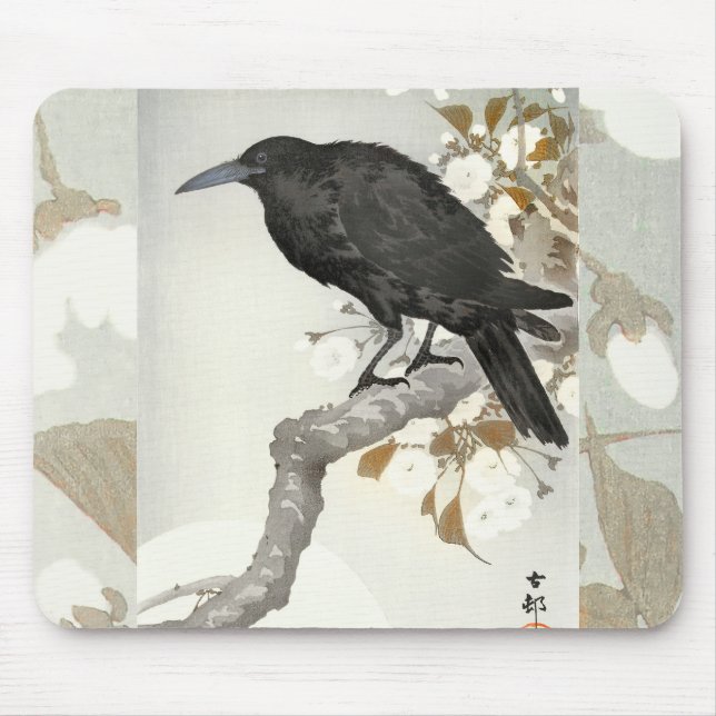 Mousepad Corvo Corvo Koson Pássaro Japonês (Frente)