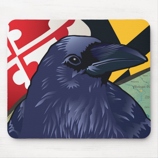 Mousepad Corvo do cidadão, Maryland nunca mais (Frente)