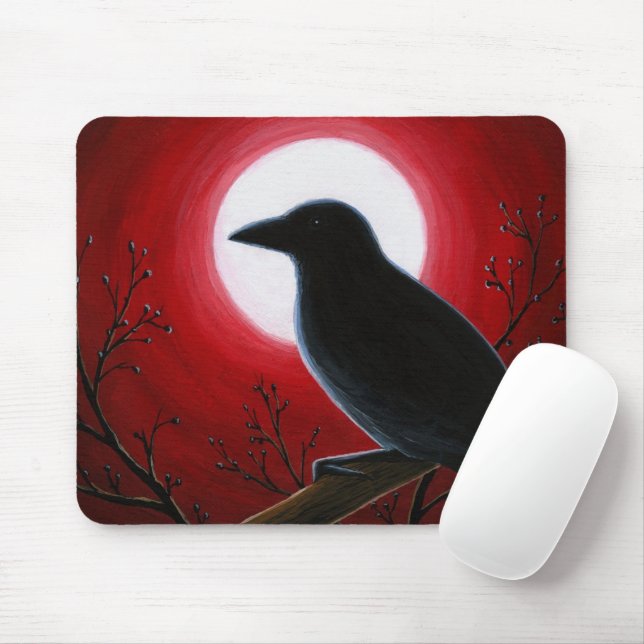 Mousepad Corvo do corvo do pássaro 62 (Com mouse)