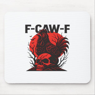 Mousepad Corvo F-Caw-F Humor Gótico Divertido