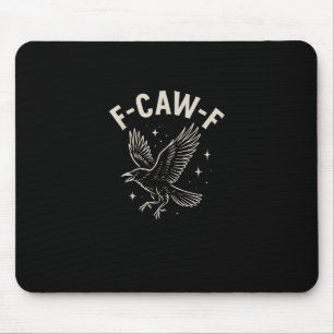 Mousepad Corvo F-Caw-F Pássaro Engraçado Lua Gótico Humor A