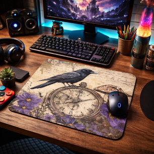 Mousepad Corvo Gótico Vintage