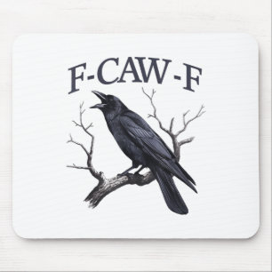 Mousepad Corvo Negro, Pássaro Negro Engraçado-F