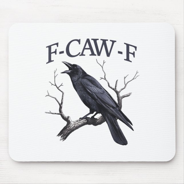 Mousepad Corvo Negro, Pássaro Negro Engraçado-F (Frente)