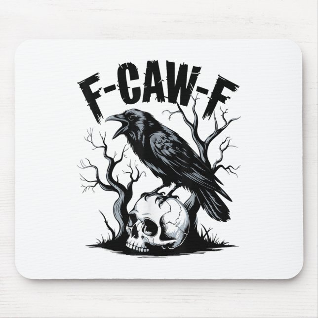 Mousepad Corvo Negro, Pássaro Negro Engraçado-F (Frente)
