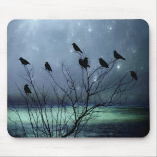 Mousepad Corvos Numa Terra De Sonho Celestial